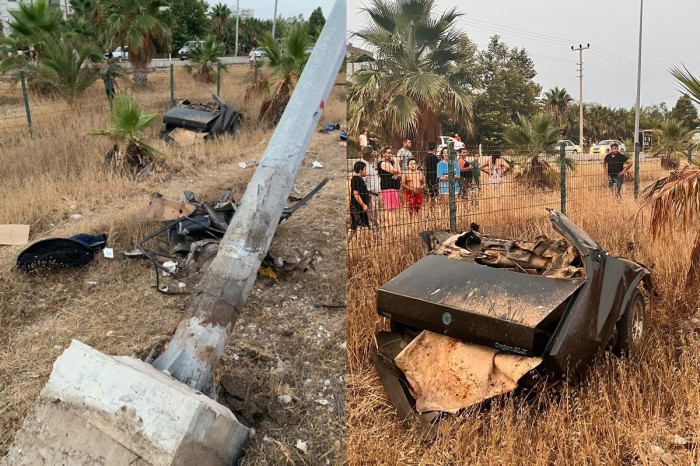 İkiye bölünen otomobil baba ve kızına mezar oldu