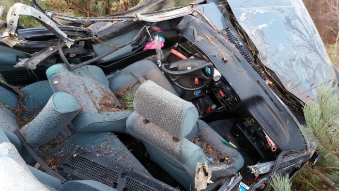 Samsun'da Feci Kaza! Araç Hurdaya Döndü 