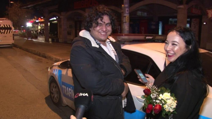 Trafik denetiminde ilginç  diyalog