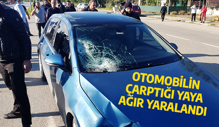 Samsun'da otomobilin çarptığı yaya ağır yaralandı