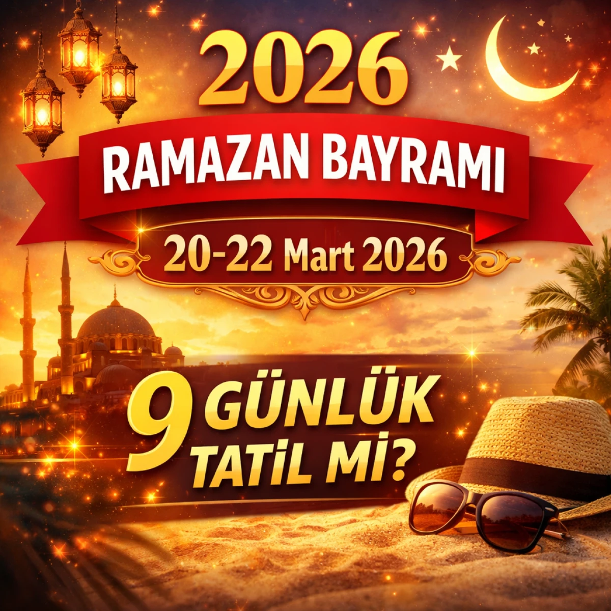 2026 Ramazan Bayramı Tatili Ka&ccedil; G&uuml;n? Bayram Ne Zaman Başlıyor, 9 G&uuml;n Olur mu?