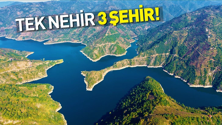 3 şehri birbirinden ayıran Yeşilırmak g&ouml;r&uuml;nt&uuml;lendi