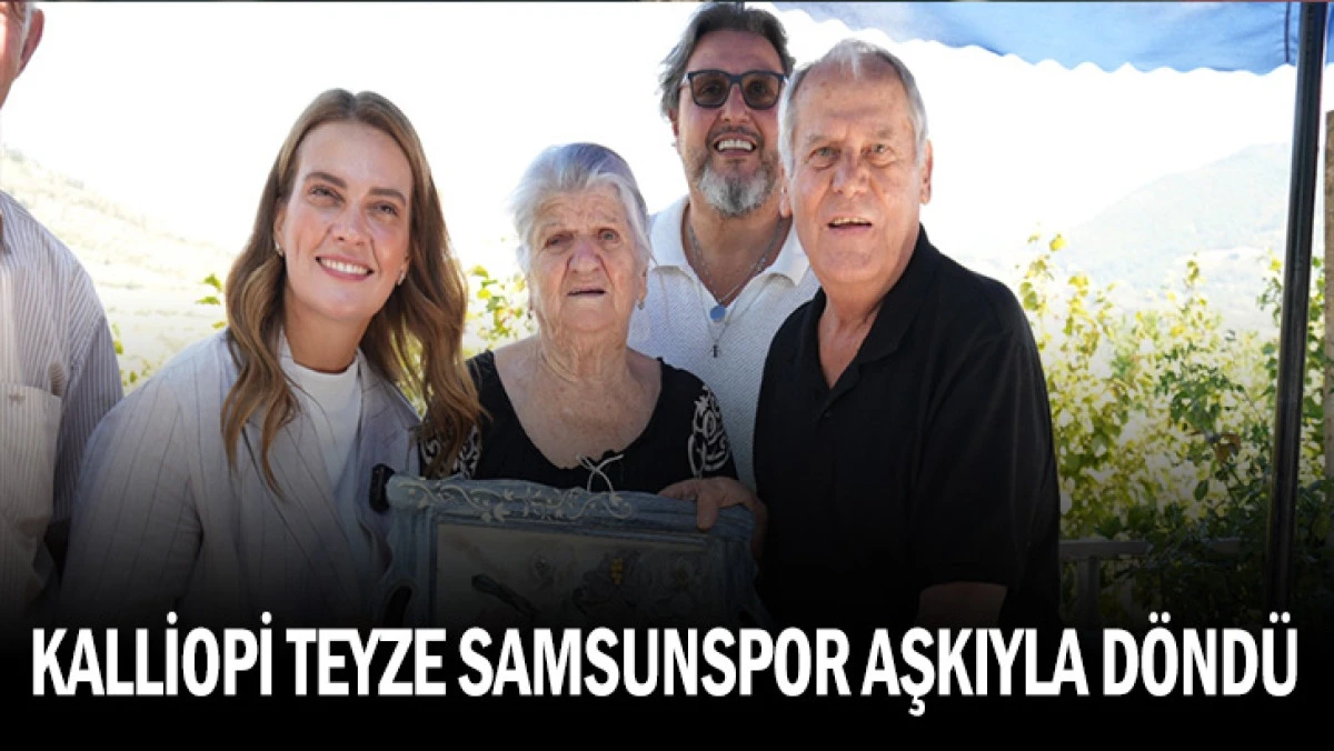 87 Yaşındaki Kalliopi Teyze, Samsunspor – Panathinaikos Maçı İçin Bafra’ya Geldi