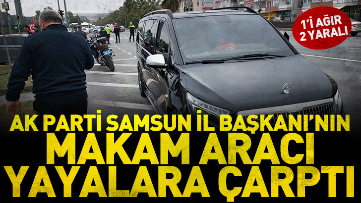 AK Parti Samsun İl Başkanının Aracı Kaza Yaptı:2 Yaralı   