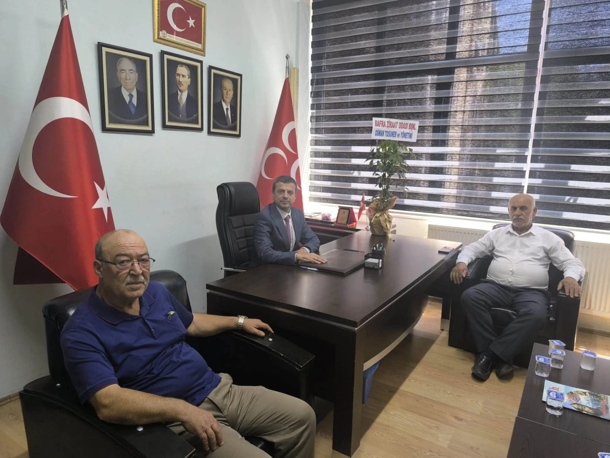 Bafra Ziraat Odası'ndan MHP Bafra İl&ccedil;e Başkanlığı'na Hayırlı Olsun Ziyareti