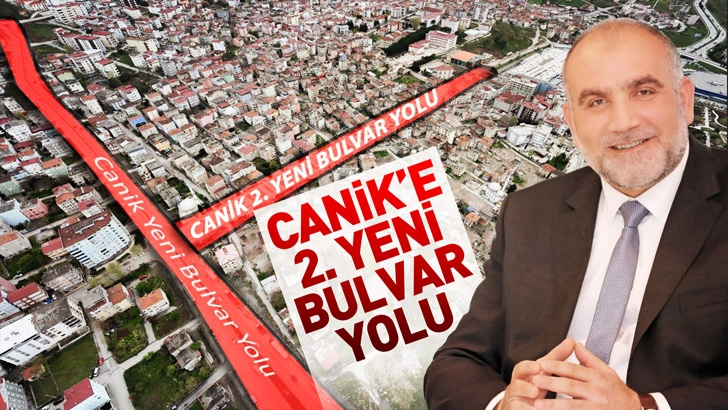 Canik'e 2. yeni bulvar yolu