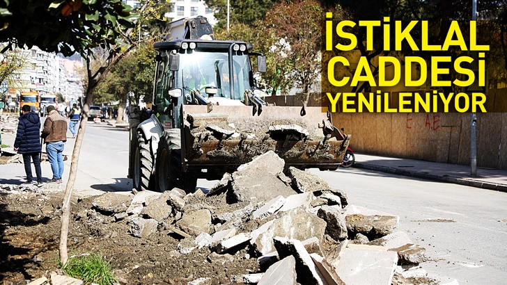 İstiklal Caddesi&rsquo;nde Asfalt Ve Kaldırım &Ccedil;alışmalarına Başlandı