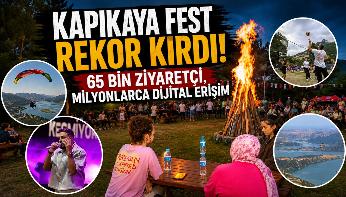 Kapıkaya Fest Rekor Kırdı! 65 Bin Ziyaret&ccedil;i, Milyonlarca Dijital Erişim