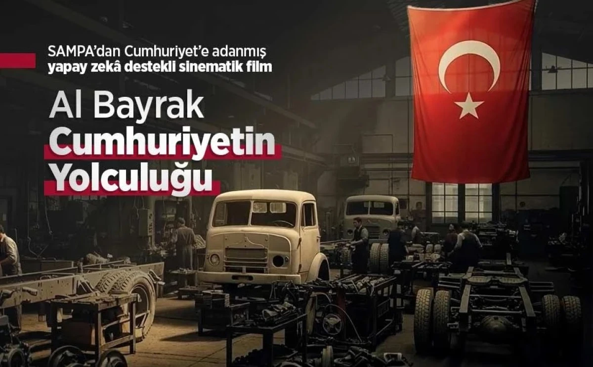 SAMPA’dan Cumhuriyet’e adanmış yapay zekâ destekli sinematik film: “Al Bayrak – Cumhuriyetin Yolculuğu”