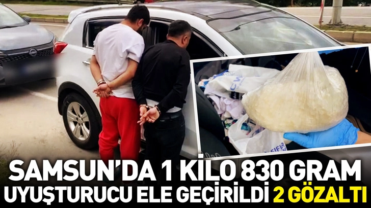 Samsun’da 1 kilo 830 gram uyuşturucu ele geçirildi; 2 gözaltı