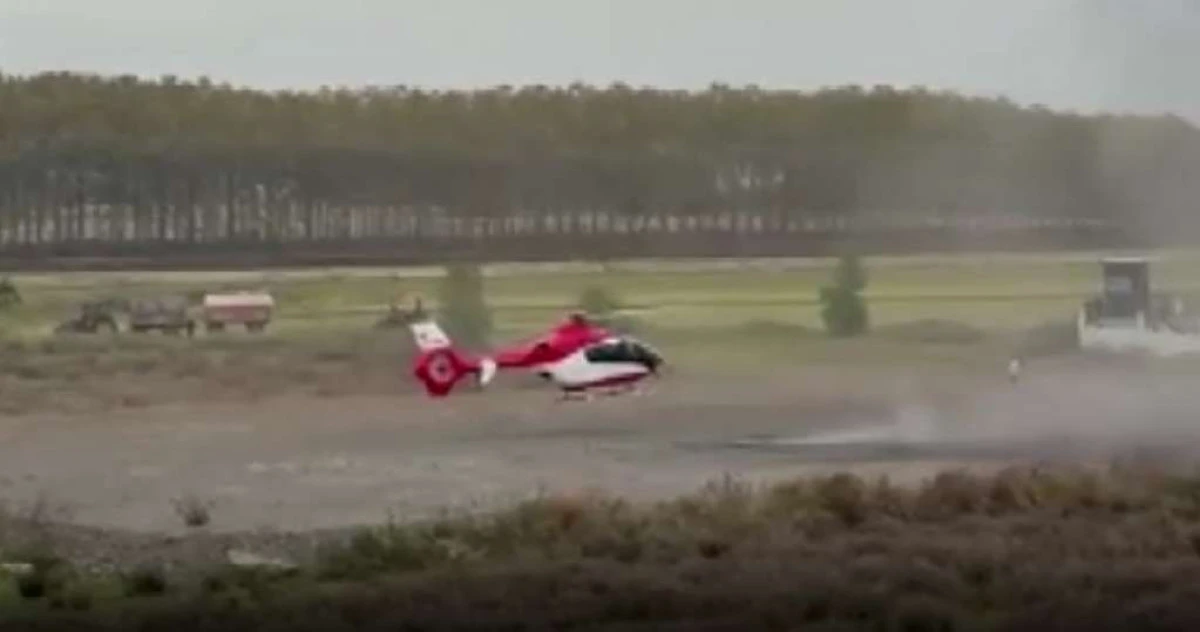 Samsun’da Ambulans helikopter acil kalp pili takılması gereken yaşlı hastaya umut oldu