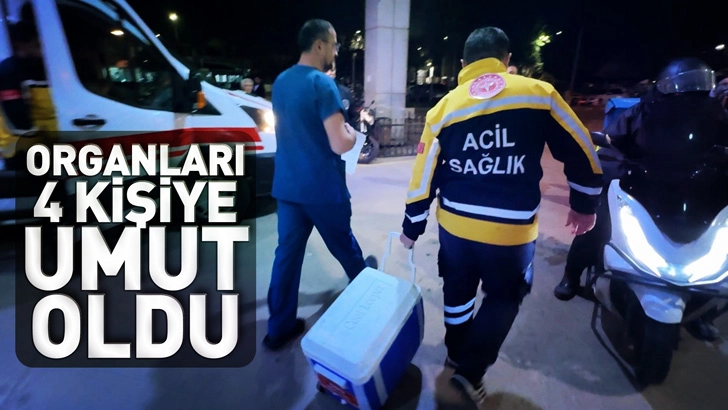Samsun'da beyin &ouml;l&uuml;m&uuml; ger&ccedil;ekleşen hasta, organlarıyla 4 kişiye umut oldu