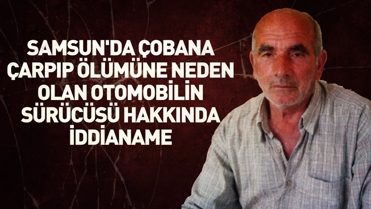Samsun’da çobana çarpıp ölümüne neden olan otomobilin sürücüsü hakkında iddianame