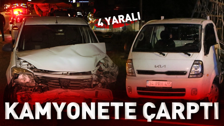 Samsun&rsquo;da otomobil kamyonete arkadan &ccedil;arptı: 4 yaralı