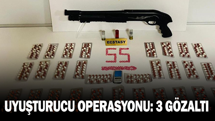 Samsun'da uyuşturucu operasyonu: 3 gözaltı