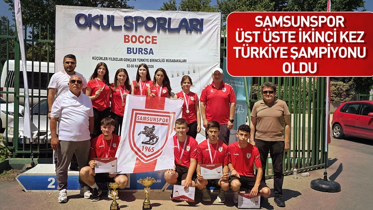 Samsunspor Bocce Takımı, üst üste ikinci kez Türkiye Şampiyo