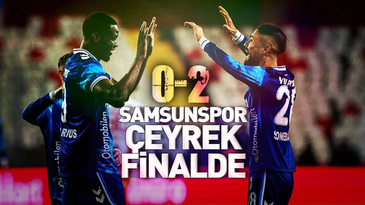 Samsunspor lider olarak &Ccedil;eyrek Finalde