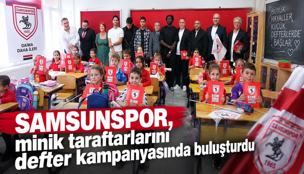 Samsunspor, minik taraftarlarını defter kampanyasında buluşturdu