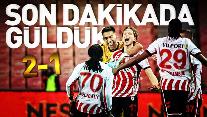 Samsunspor son dakikada g&uuml;ld&uuml; 2-1